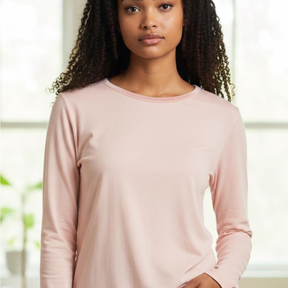 Wonderly Blush-Pink Long Sleeve Tee